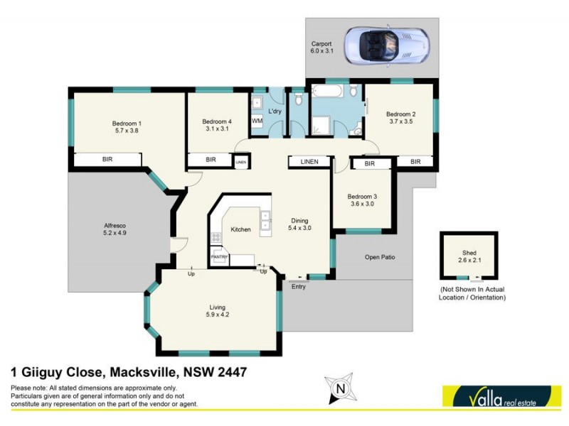 1 Giiguy Close, Macksville NSW 2447 Floorplan