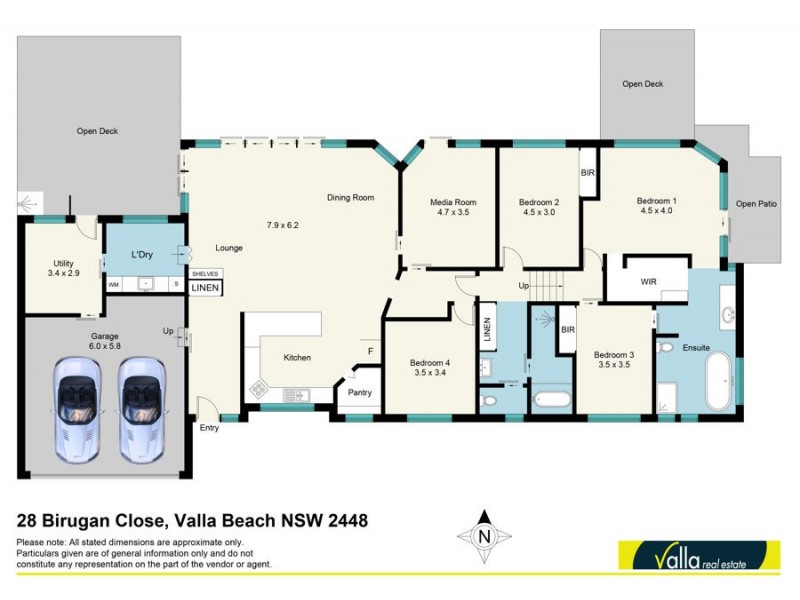 28 Birugan Close, Valla Beach NSW 2448 Floorplan