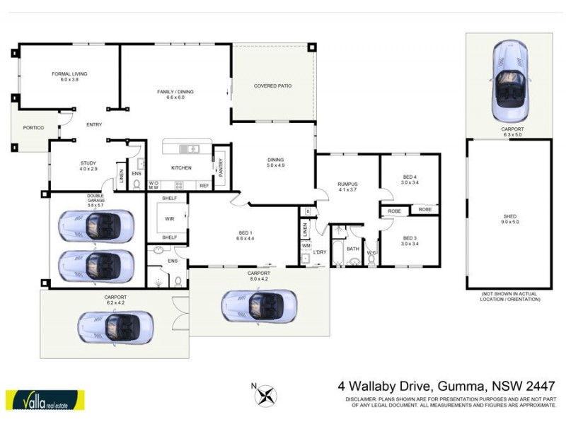 4 Wallaby Drive, Gumma NSW 2447 Floorplan