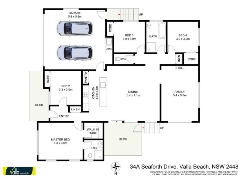 34A Seaforth Drive, Valla Beach NSW 2448 Floorplan