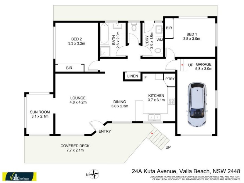 24A KUTA AVENUE, Valla Beach NSW 2448 Floorplan