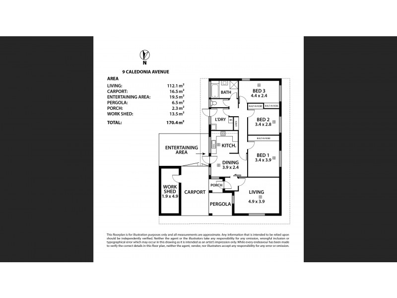 9 Caledonia Avenue, Woodside SA 5244 Floorplan