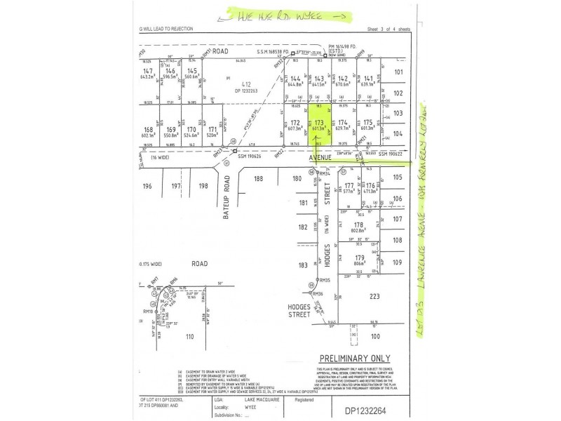 Lot 173 Lawrence Avenue, Wyee NSW 2259 Floorplan