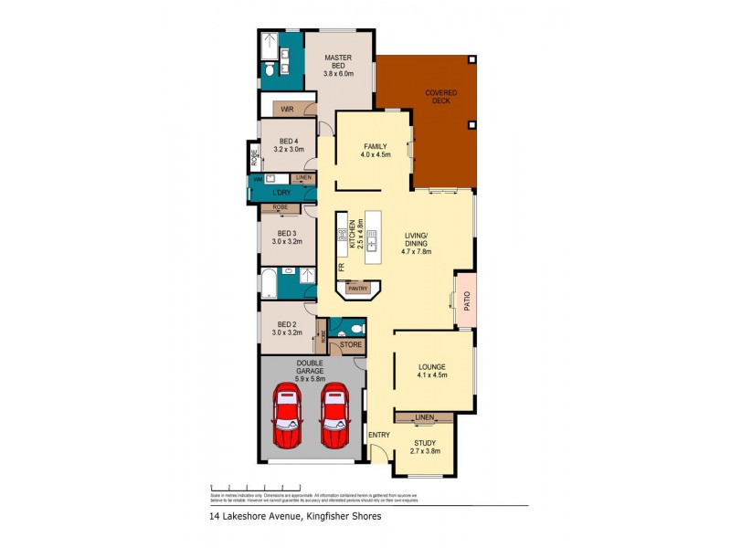 14 Lakeshore Avenue, Kingfisher Shores NSW 2259 Floorplan
