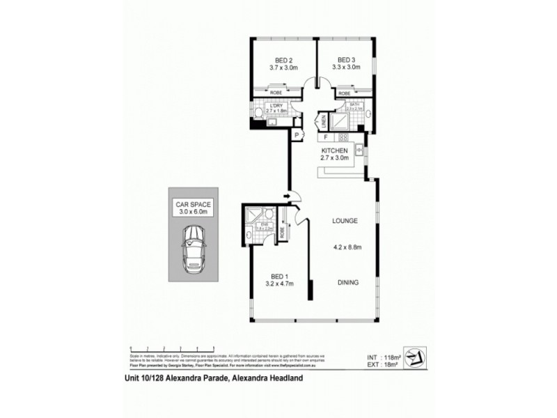 Apt 10 Shara, 128 Alexandra Pde, Alexandra Headland QLD 4572 Floorplan
