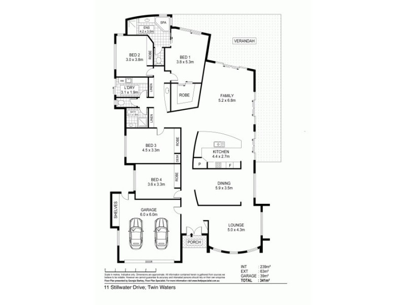 11 Stillwater Drive, Twin Waters QLD 4564 Floorplan