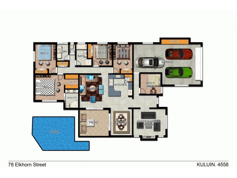 78 Elkhorn Street, Kuluin QLD 4558 Floorplan