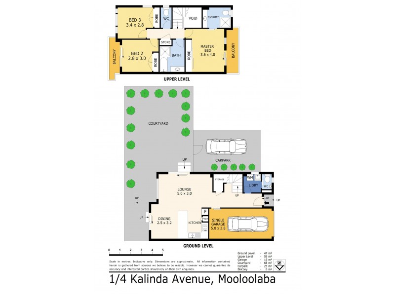 1/4 Kalinda Avenue, Mooloolaba QLD 4557 Floorplan