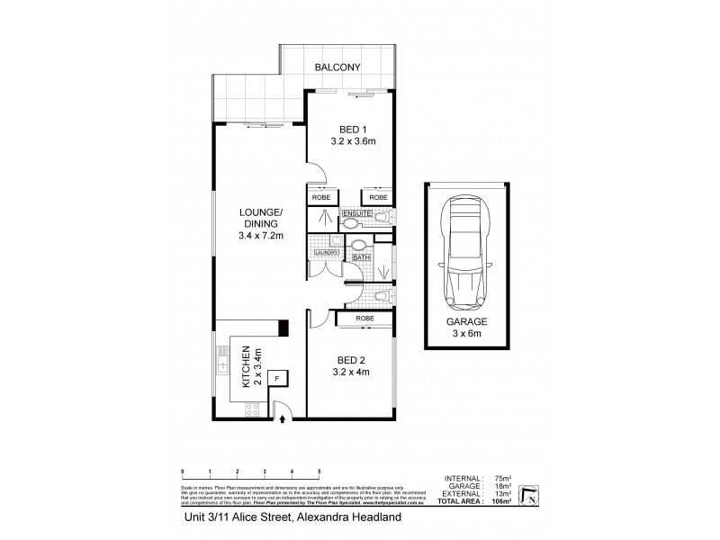 3/11 Alice Street, Alexandra Headland QLD 4572 Floorplan
