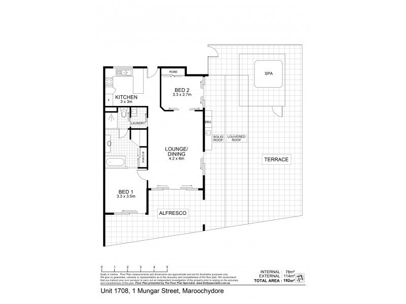 1708/1A Mungar Street, Maroochydore QLD 4558 Floorplan