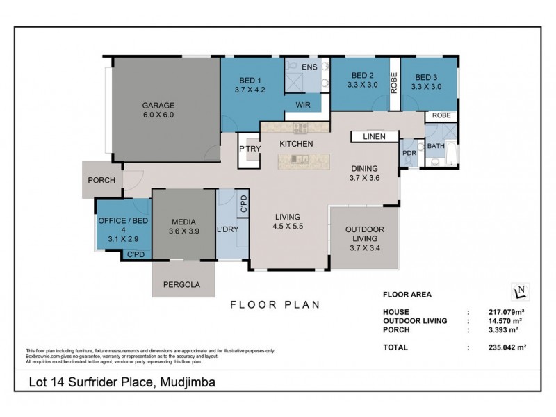 40 Surfrider Place, Mudjimba QLD 4564 Floorplan