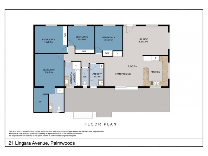21 Lingara Ave, Palmwoods QLD 4555 Floorplan