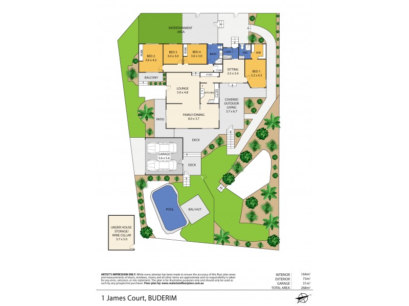 1 James Court, Buderim QLD 4556 Floorplan