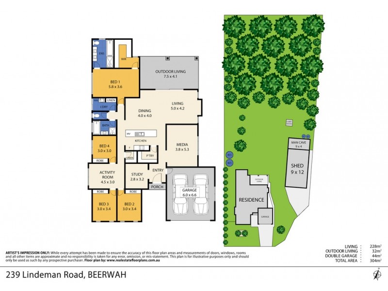 239 Lindeman Road, Beerwah QLD 4519 Floorplan