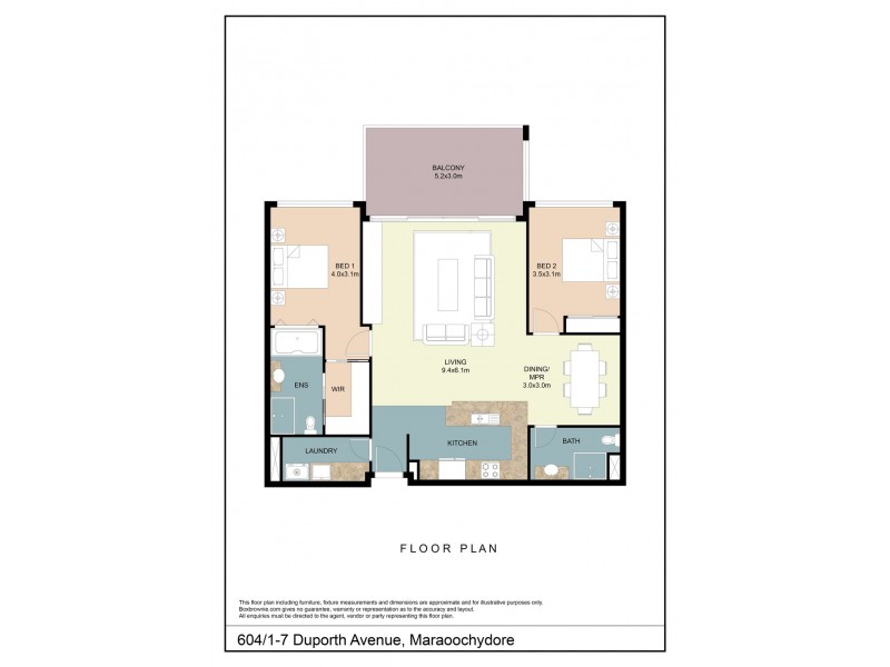 604/1-7 Duporth Avenue, Maroochydore QLD 4558 Floorplan
