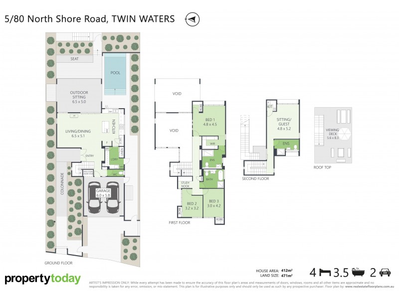 5/80 North Shore Road, Twin Waters QLD 4564 Floorplan