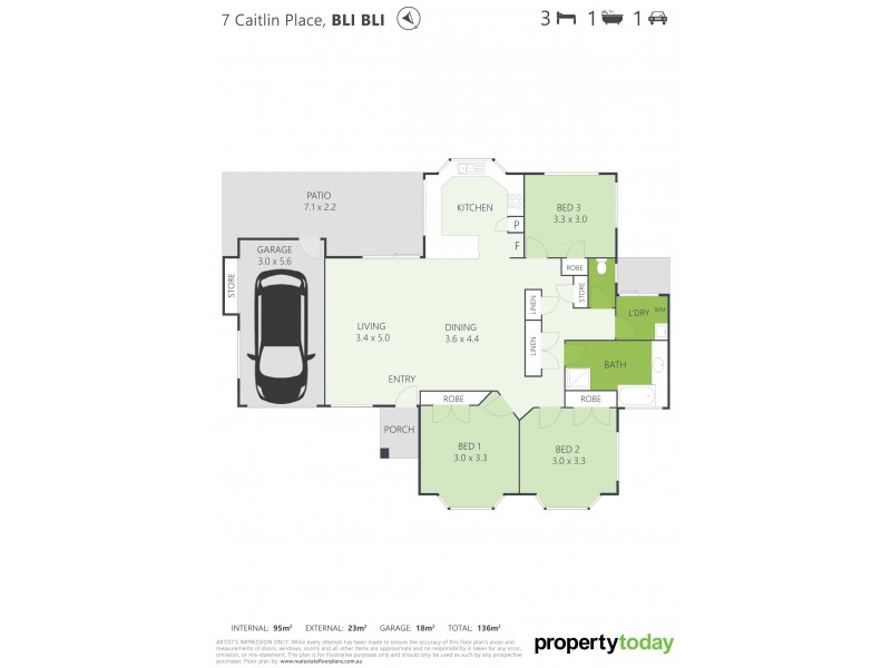 7 Caitlin Place, Bli Bli QLD 4560 Floorplan