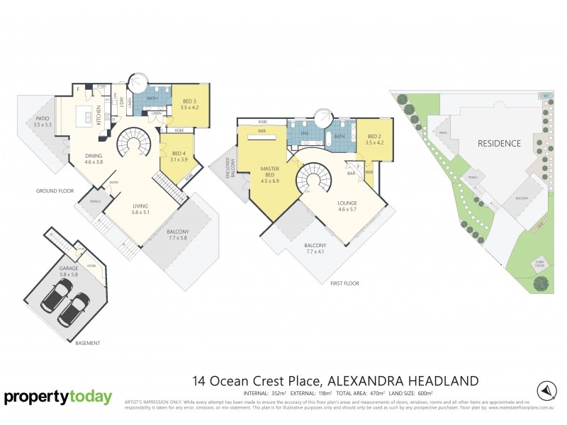 14 Ocean Crest Place, Alexandra Headland QLD 4572 Floorplan