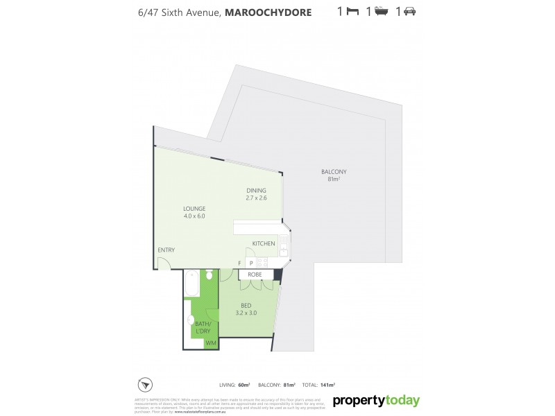 6/47 Sixth Avenue, Maroochydore QLD 4558 Floorplan