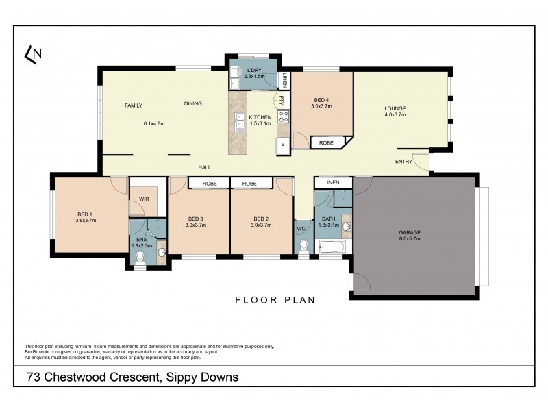 73 Chestwood Crescent, Sippy Downs QLD 4556 Floorplan