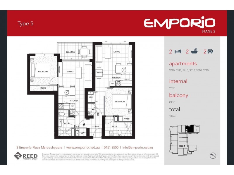 3210/3 Emporio Place, Maroochydore QLD 4558 Floorplan