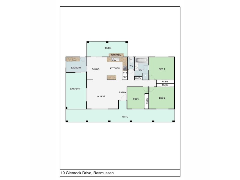 19 Glenrock Drive, Rasmussen QLD 4815 Floorplan