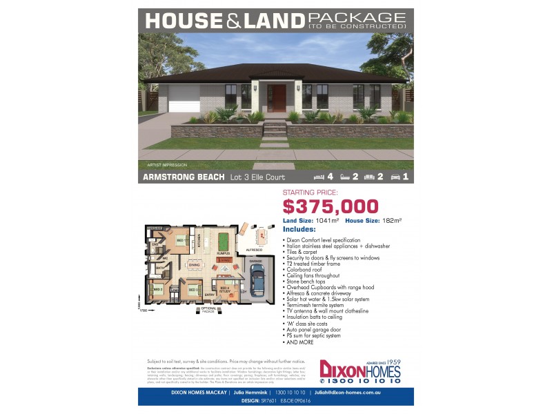 3 (LOT 3) ELLE COURT, Armstrong Beach QLD 4737 Floorplan