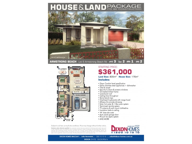 2 (LOT 6) ELLE COURT, Armstrong Beach QLD 4737 Floorplan
