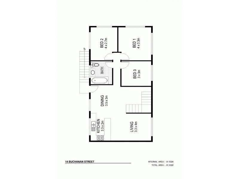 14 Buchanan Street, Mount Louisa QLD 4814 Floorplan