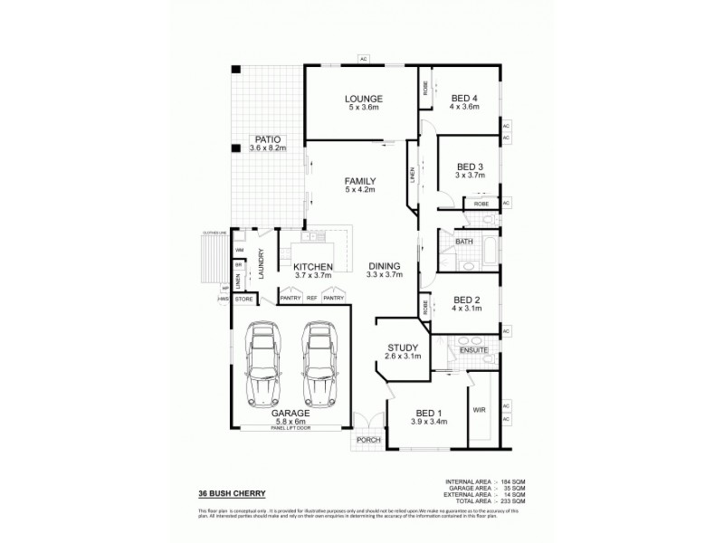 36 Brush Cherry Street, Mount Low QLD 4818 Floorplan