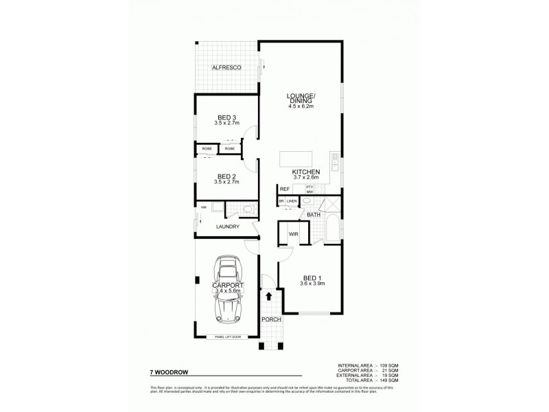 7 Woodrow Circuit, Mount Louisa QLD 4814 Floorplan