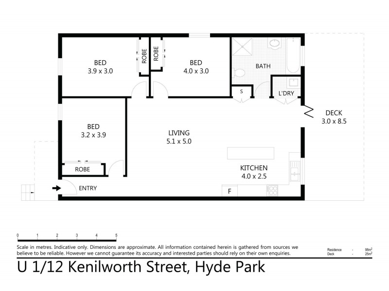 1/12 Kenilworth Avenue, Hyde Park QLD 4812 Floorplan