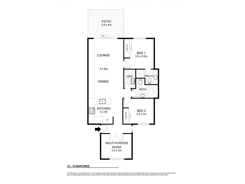 13/12-14 Martinez Avenue, West End QLD 4810 Floorplan