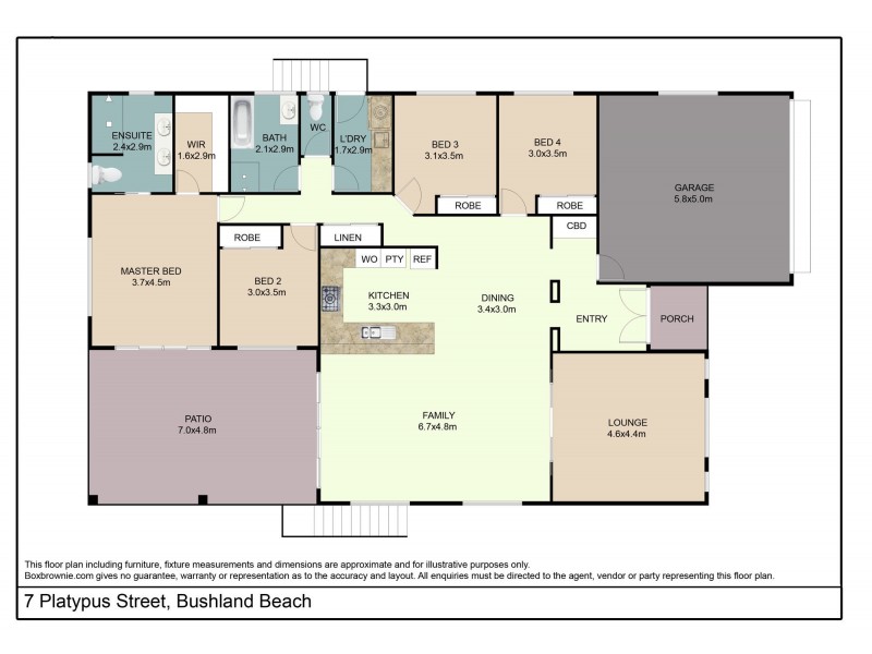 7 Platypus Street, Bushland Beach QLD 4818 Floorplan