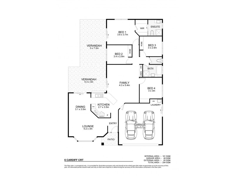 6 Cardiff Court, Mount Louisa QLD 4814 Floorplan