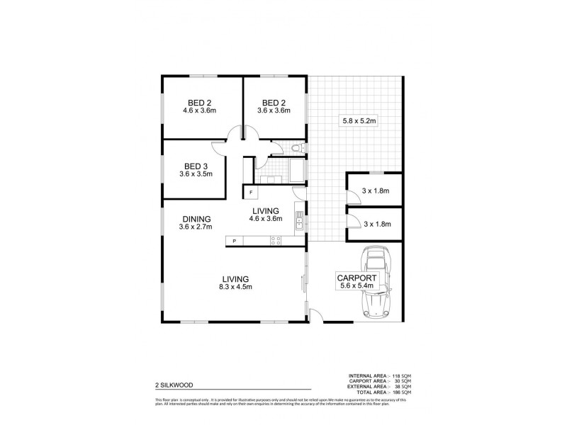 2 Silkwood Street, Kirwan QLD 4817 Floorplan