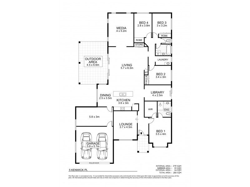 5 Kenwick Place, Kirwan QLD 4817 Floorplan