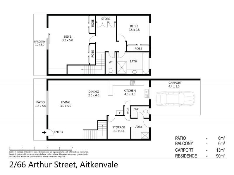 2/66 Arthur Street, Aitkenvale QLD 4814 Floorplan