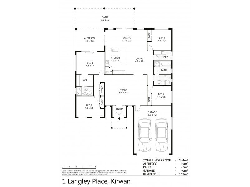1 Langley Place, Kirwan QLD 4817 Floorplan