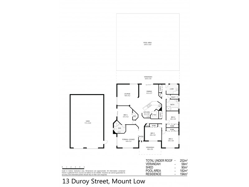 13 Duroy Street, Mount Low QLD 4818 Floorplan
