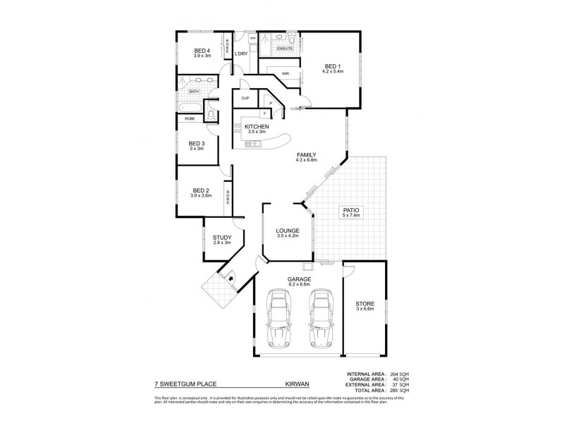 7 Sweetgum Place, Kirwan QLD 4817 Floorplan