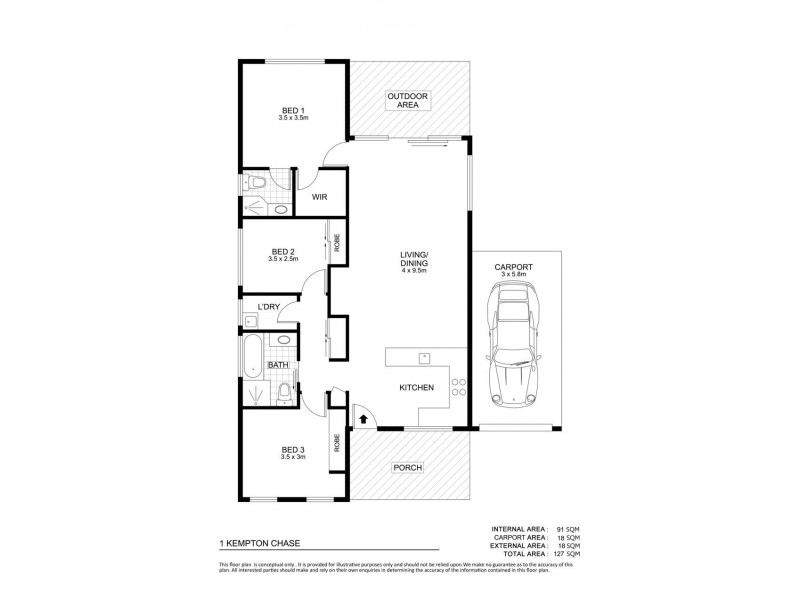 1 Kempton Chase, Burdell QLD 4818 Floorplan