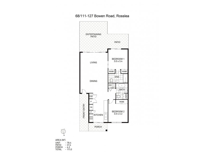 68/111-127 Bowen Road, Rosslea QLD 4812 Floorplan