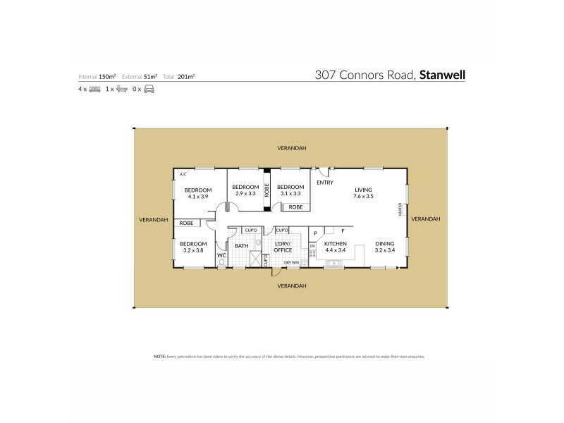 307 Connors Road, Stanwell QLD 4702 Floorplan
