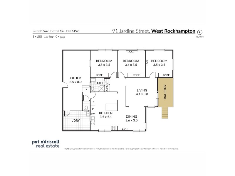 91 Jardine Street, West Rockhampton QLD 4700 Floorplan