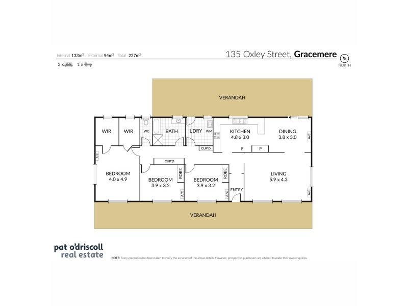 135 Oxley Street, Gracemere QLD 4702 Floorplan