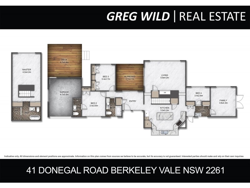 41 Donegal Road, Berkeley Vale NSW 2261 Floorplan