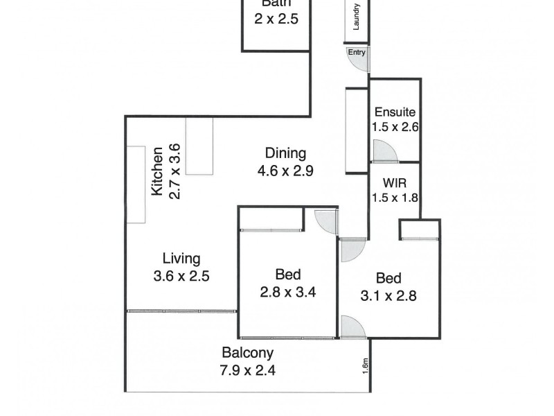 12/29 Throsby Street, Wickham NSW 2293 Floorplan