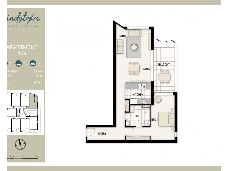 109/9 Union Street, Wickham NSW 2293 Floorplan