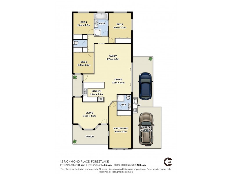 12 Richmond Place, Forest Lake QLD 4078 Floorplan